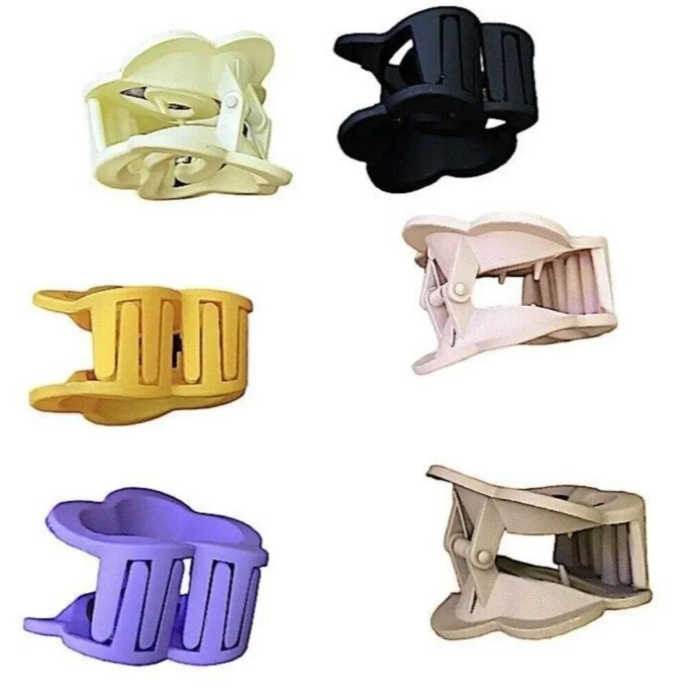 Mini Hair Claw Clips Flower Shaped New 6 Pieces For Thin Hair Floral Beauty Y2K
